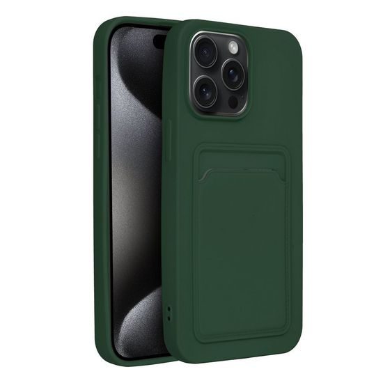 Obal / kryt na Apple iPhone 15 PRO MAX zelené - CARD Case