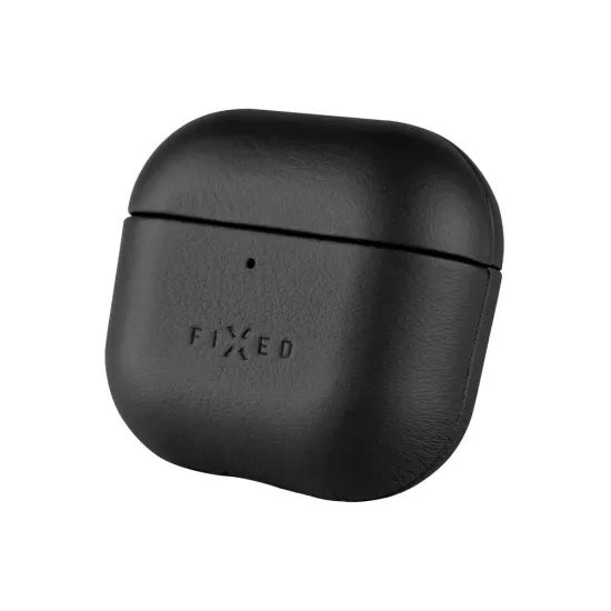 Kožené pouzdro FIXED pro Apple AirPods 4 černé