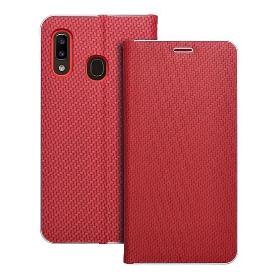 Pouzdro / obal na Samsung Galaxy A20e červené - knížkové LUNA Book