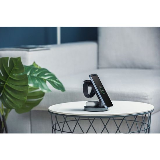 Stojánek s bezdrátovým nabíjením 3v1 15W černy - FORCELL MagSafe