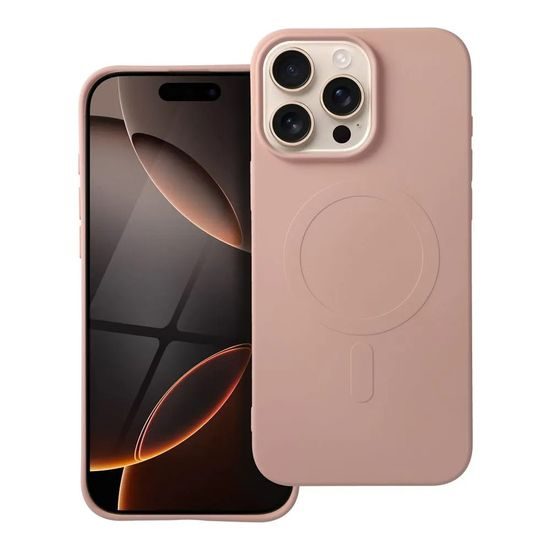 Obal / kryt na Apple iPhone 16 Pro ružové - SILICONE MAG COVER