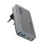 Ultra tenký síťový adaptér GaN III 2 x Type C + USB A, PD QC4.0 4A 65W šedá - FORCELL F-ENERGY