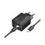 Nabíječka 2x USB-C 2x USB-A 30W s kabelem USB-C/USB-C černá - HOCO
