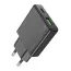 Štíhlá nástěnná nabíječka HOCO USB A + Type C PD QC3.0 3A 20W N38 - černá
