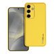 Obal / kryt na Samsung Galaxy S24 žltý - kožené puzdro