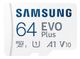 Samsung - Samsung micro SDXC 64GB EVO Plus + SD adapter