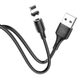 Mágneses töltőkábel iPhone USB / Lightning 1 m fekete - HOCO