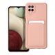 Obal / kryt na Samsung Galaxy A12 růžový Forcell CARD CASE