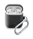 Ochranný kryt s karabínou Cellularline Bounce pre Apple AirPods 1 a 2 - čierny