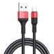 Kabel USB / USB-C 1m černo-červený - HOCO