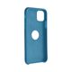 Obal / kryt pre Apple iPhone 12 Mini Dark Blue s otvorom - Forcell Silikónové puzdro