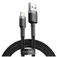 Kabel odolný nylonový USB / Lightning QC3.0 1.5A 2M černý - BASEUS Cafule