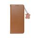 Puzdro / obal na Apple iPhone 14 Pro hnedé - kniha Kožené puzdro