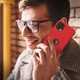 Védőborító Samsung Galaxy A03s piros - Forcell Szilikon