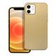 Obal / kryt na Apple iPhone 12 / 12 Pro zlatý - Metallic case