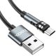 Mágneses adat / töltőkábel (Micro USB) 2.4A 1.2 méter fekete - HOCO