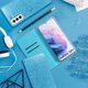 Puzdro / obal pre Samsung Galaxy A21s modré - kniha SHINING