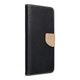 Puzdro / obal na Samsung Galaxy A21s čierny / zlatý - kniha Fancy Book