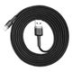 USB/Lightning QC3.0 1.5A 2M čierny nylonový kábel - BASEUS Cafule