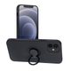 Obal / kryt pre Apple iPhone 12 / 12 Pro čierne - Forcell SILICONE RING