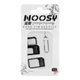 Adapter/szűkítő SIM kártyákhoz (Nano, Micro, SIM) - NOOSY 3in1