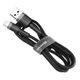 USB/Lightning QC3.0 1.5A 2M fekete nejlon kábel - BASEUS Cafule