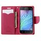 Pouzdro / obal na Samsung Galaxy J1 růžovo modré - knížkové Fancy Book
