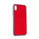 tok / borító Apple iPhone XS Max piros - üveg hátlap Forcell