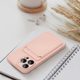 tok / borító Apple iPhone 12 / 12 PRO rózsaszín Forcell CARD CASE tokhoz