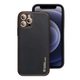 Obal / kryt na Apple iPhone 15 čierne - Leather Case