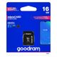 GOODRAM microSD 16GB memóriakártya adapterrel