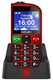 EVOLVEO EasyPhone FM, mobilní telefon pro seniory s nabíjecím stojánkem (červená barva)