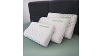 Anatomický vankúš z latexovej peny DREAMPUR® grey dots profilovaný