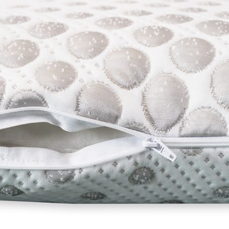 Anatomický polštář DREAMPUR® z latexové pěny Grey dots perforovaný 40x60cm