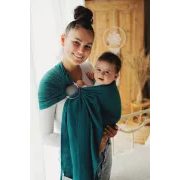 LITTLE FROG RING SLING PURE LINEN - DEEP AQUA - M (2 M) - LITTLE FROG /BELOVED SLINGS RING SLING - ŠÁTKY