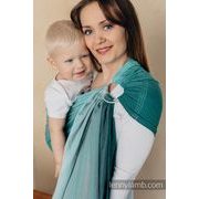 LENNY LAMB RING SLING - LITTLE HERRINGBONE OBMRE GREEN - STANDARD 1.8M - LENNYLAMB RING SLING - ŠÁTKY