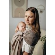 LENNY LAMB BASIC LINE RING SLING - LITTLE HERRINGBONE BABY CAFFE LATTE - STANDARD 1,8 M - LENNYLAMB RING SLING - ŠÁTKY