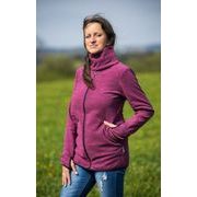 ANGELWINGS FLEECE MIKINA - TMAVĚ RŮŽOVÝ MELÍR - FLEESOVÉ BUNDY - NOSÍCÍ OBLEČENÍ