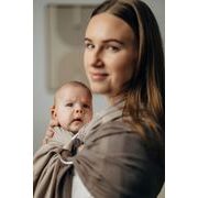LENNY LAMB BASIC LINE RING SLING - LITTLE HERRINGBONE BABY CAFFE LATTE - STANDARD 1,8 M - LENNYLAMB RING SLING - ŠÁTKY