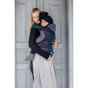 LENNYHYBRID NOSÍTKO STANDARD - PEACOCK'S TAIL - BLACK OPAL (MERINO, HEDVÁBÍ, KAŠMÍR) - LENNYHYBRID - NOSÍTKA