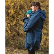 SOFTSHELLOVÁ TĚHOTENSKÁ A NOSÍCÍ BUNDA ANDREA - TMAVĚ MODRÁ - JOŽÁNEK NOSÍCÍ OBLEČENÍ - NOSÍCÍ OBLEČENÍ