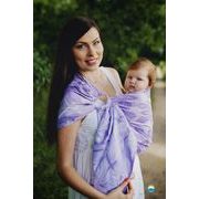 LITTLE FROG RING SLING - LILAC FLOWRORA - M (2,1 M) - LITTLE FROG /BELOVED SLINGS RING SLING - ŠÁTKY