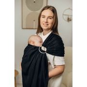 LENNYLAMB BASIC LINE RING SLING - LITTLE HERRINGBONE BLACK EBONY - STANDARD 1,8M - LENNYLAMB RING SLING - ŠÁTKY