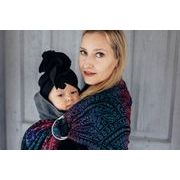 LENNY LAMB RING SLING (60% BAVLNA, 28% MERINO, 8% HEDVÁBÍ, 4% KAŠMÍR) - PEACOCK'S TAIL - BLACK OPAL - STANDARD 1,8 M - LENNYLAMB RING SLING - ŠÁTKY