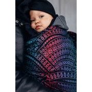 LENNY LAMB RING SLING (60% BAVLNA, 28% MERINO, 8% HEDVÁBÍ, 4% KAŠMÍR) - PEACOCK'S TAIL - BLACK OPAL - STANDARD 1,8 M - LENNYLAMB RING SLING - ŠÁTKY
