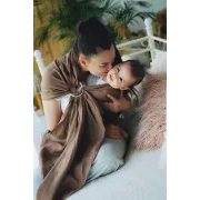 LITTLE FROG RING SLING PURE LINEN - BALI WOOD - M (2 M) - LITTLE FROG /BELOVED SLINGS RING SLING - ŠÁTKY