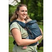 YARO HUG NOSÍTKO JEANS PETROL BLACK DELAVE LINEN + SLINTÁČKY - YARO HUG - NOSÍTKA