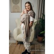 LENNY LAMB BASIC LINE RING SLING - LITTLE HERRINGBONE BABY CAFFE LATTE - STANDARD 1,8 M - LENNYLAMB RING SLING - ŠÁTKY