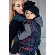 LENNYHYBRID NOSÍTKO STANDARD - PEACOCK'S TAIL - BLACK OPAL (MERINO, HEDVÁBÍ, KAŠMÍR) - LENNYHYBRID - NOSÍTKA