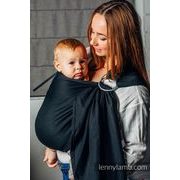 LENNYLAMB BASIC LINE RING SLING - LITTLE HERRINGBONE BLACK EBONY - STANDARD 1,8M - LENNYLAMB RING SLING - ŠÁTKY